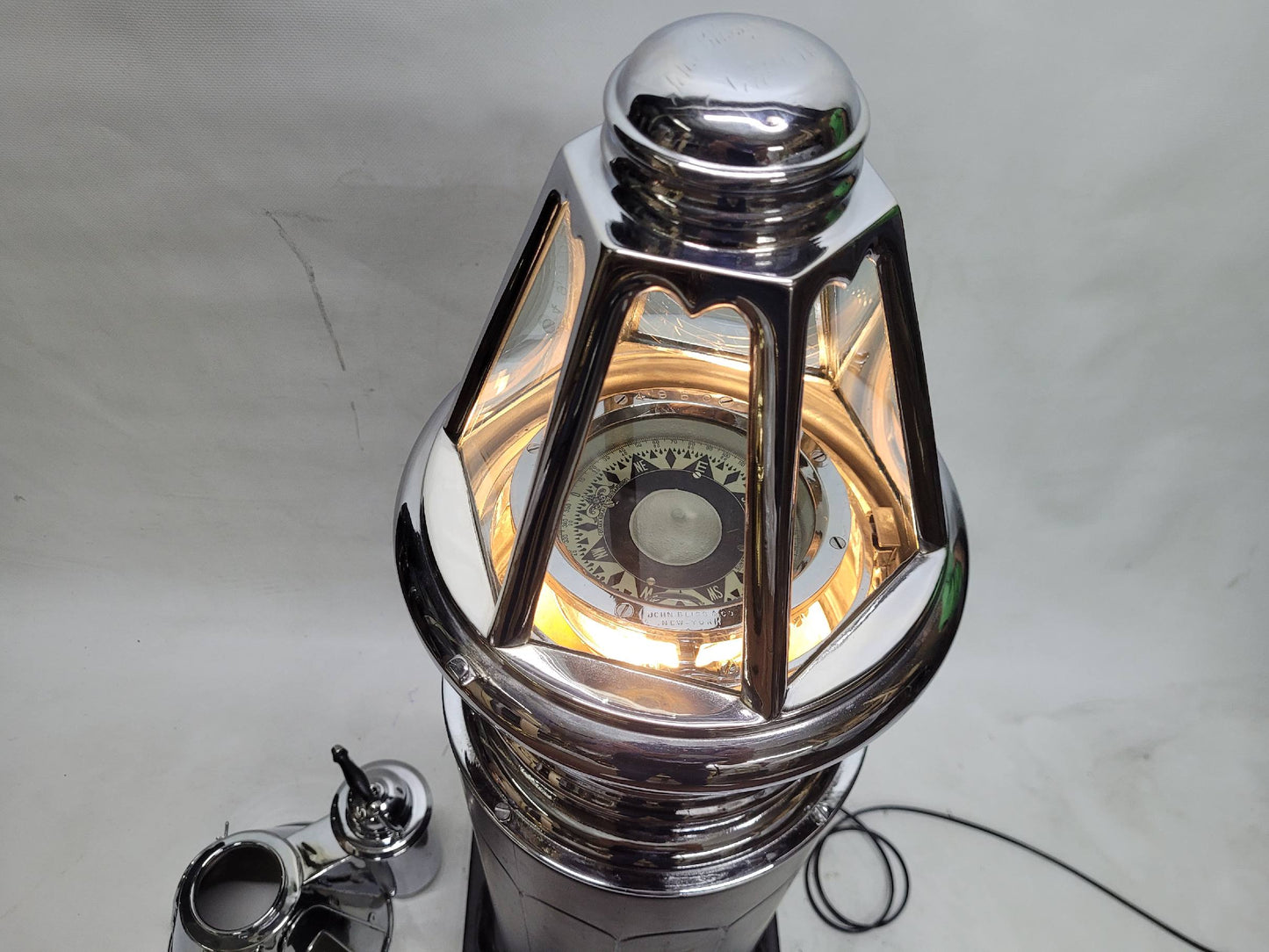 Superb Skylight Yacht Binnacle with Wood Base