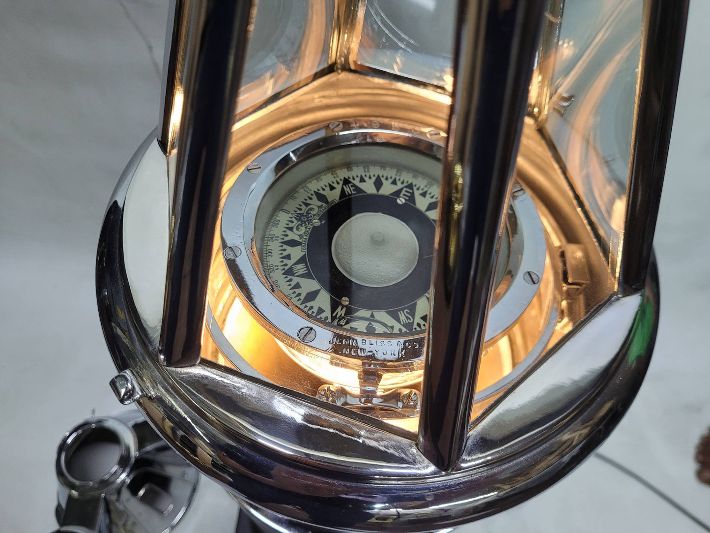 Superb Skylight Yacht Binnacle with Wood Base