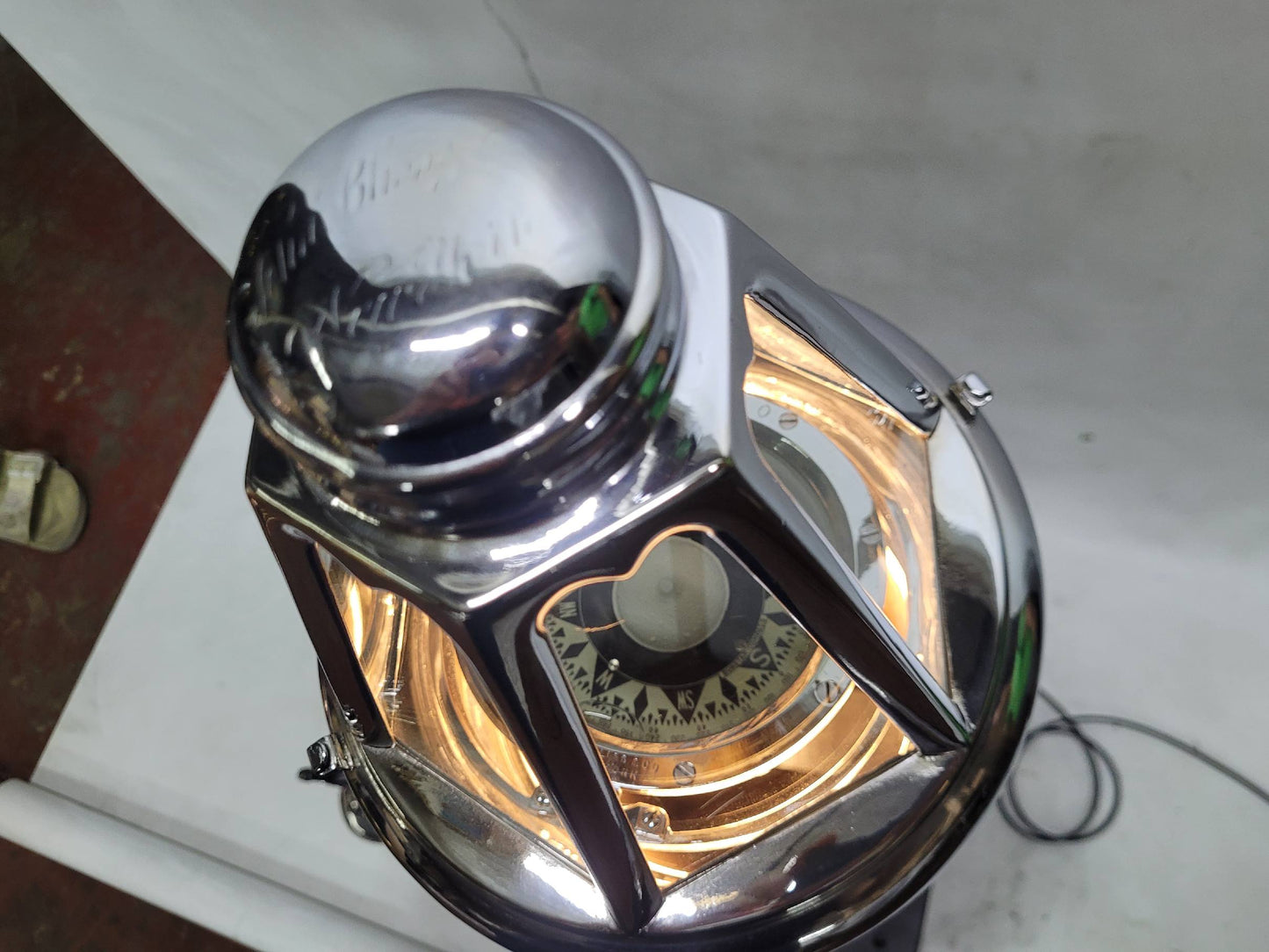 Superb Skylight Yacht Binnacle with Wood Base