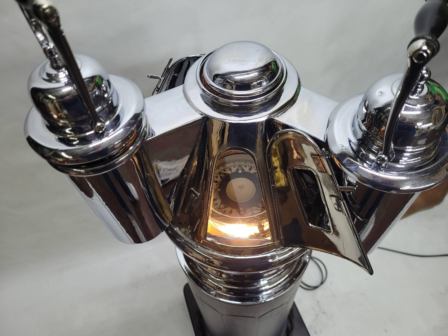 Superb Skylight Yacht Binnacle with Wood Base