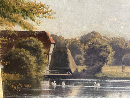 Countryside Painting Showing A Country Manor