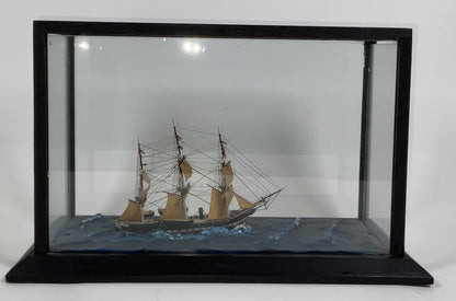 Ship Model Diorama of a Full Rigged Ship