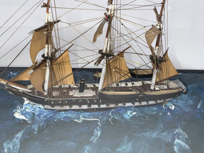 Ship Model Diorama of a Full Rigged Ship