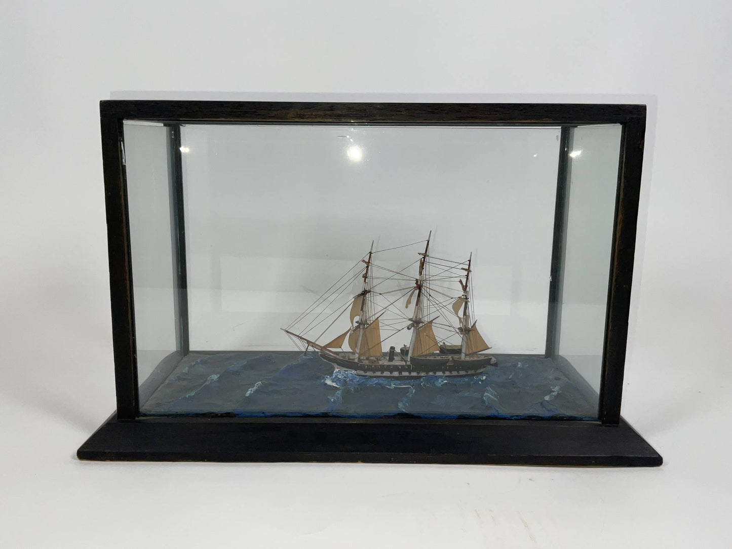 Ship Model Diorama of a Full Rigged Ship