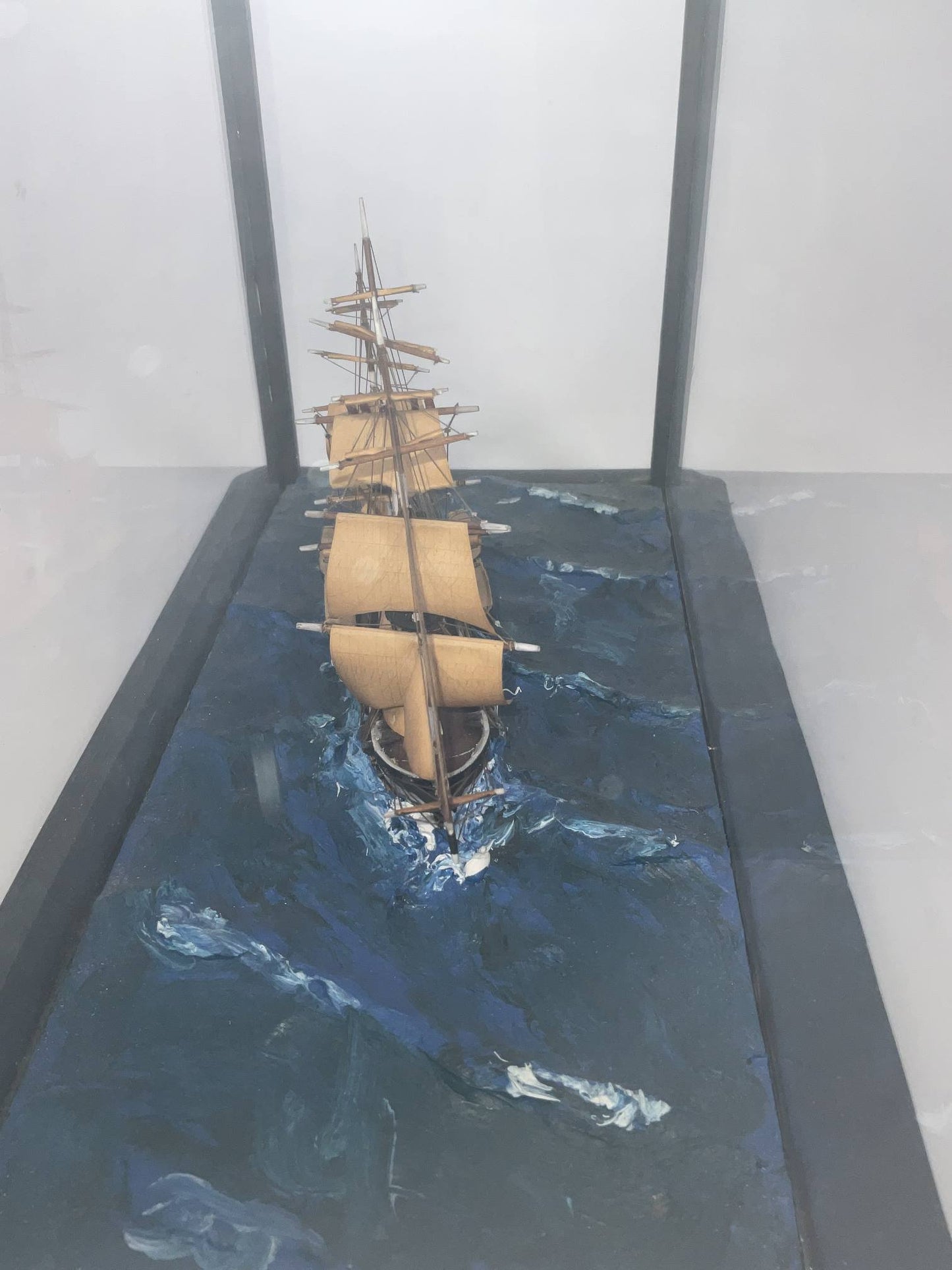 Ship Model Diorama of a Full Rigged Ship