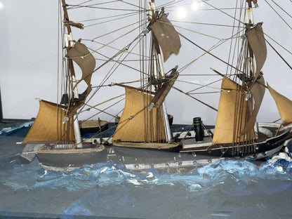 Ship Model Diorama of a Full Rigged Ship