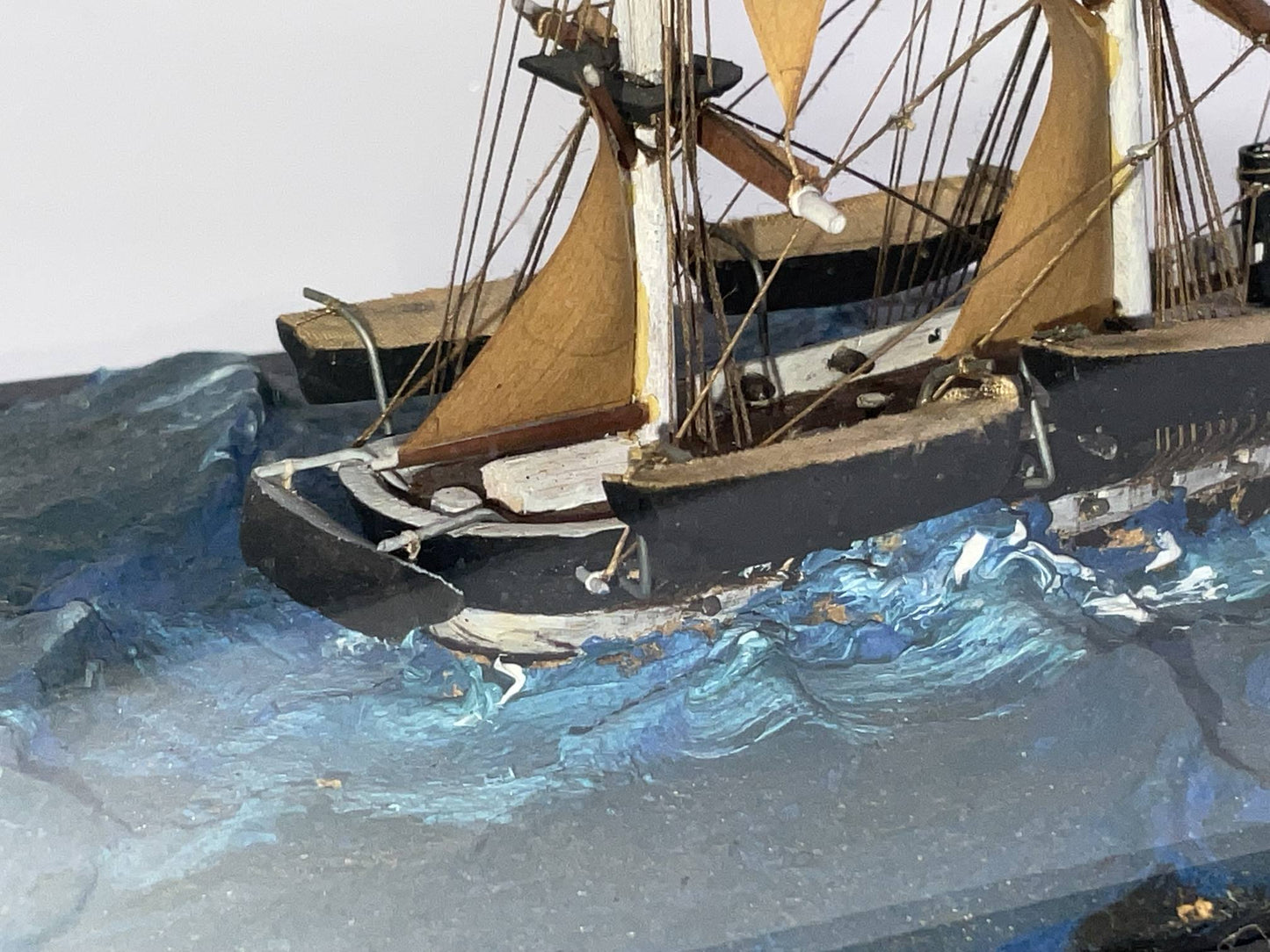 Ship Model Diorama of a Full Rigged Ship