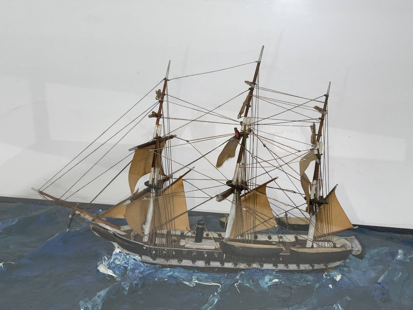 Ship Model Diorama of a Full Rigged Ship