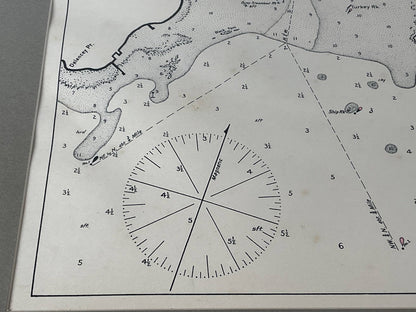 Mamaroneck New York Harbor Chart from 1901