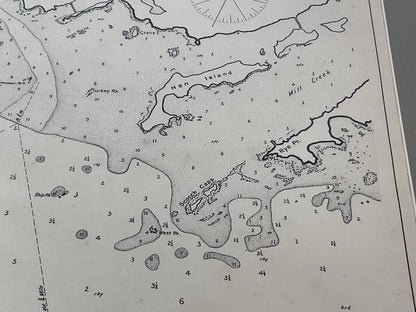 Mamaroneck New York Harbor Chart from 1901