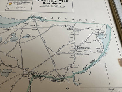 Wychmere Harbor Allens Harbor Map Circa 1890