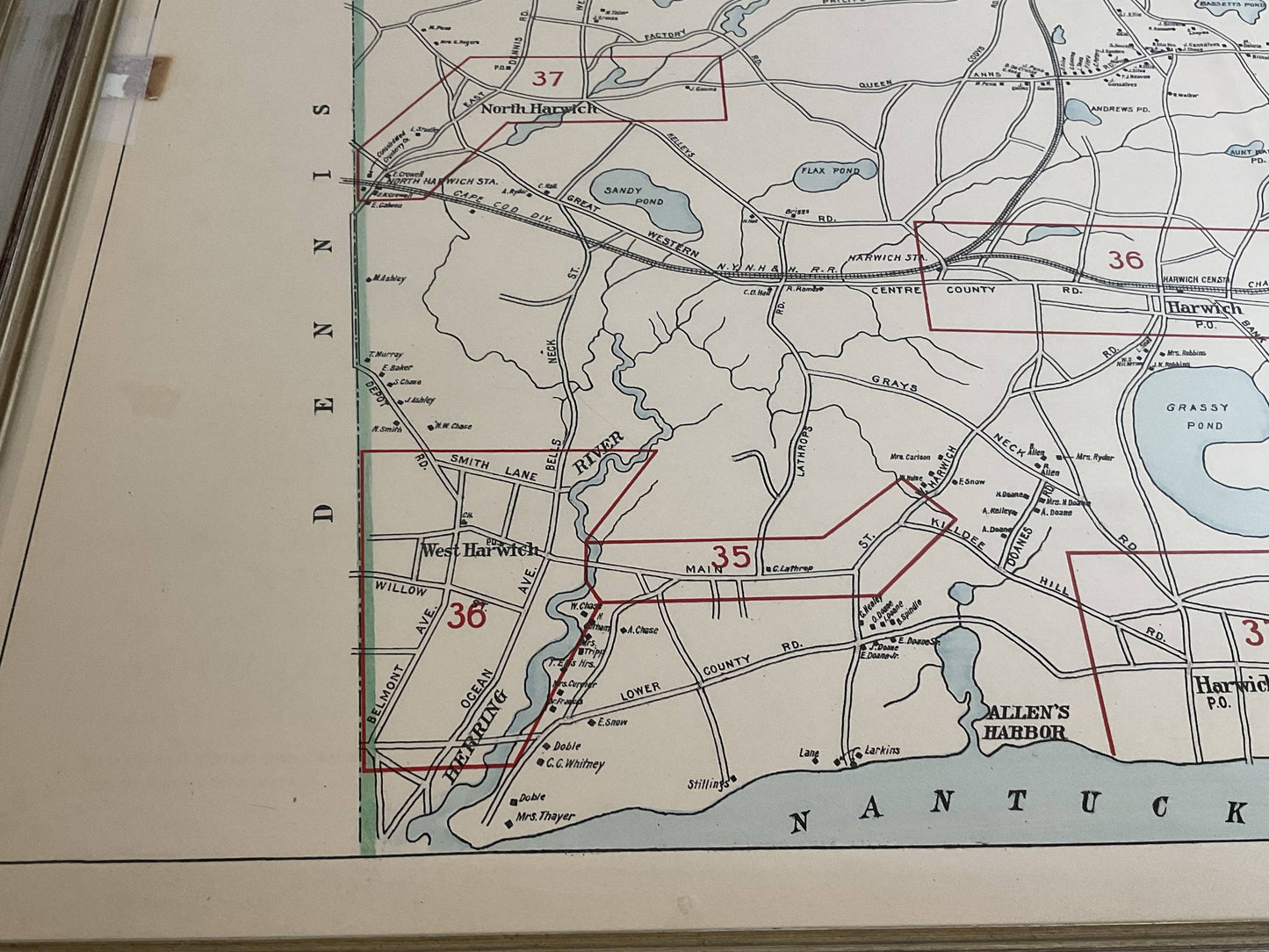 Wychmere Harbor Allens Harbor Map Circa 1890