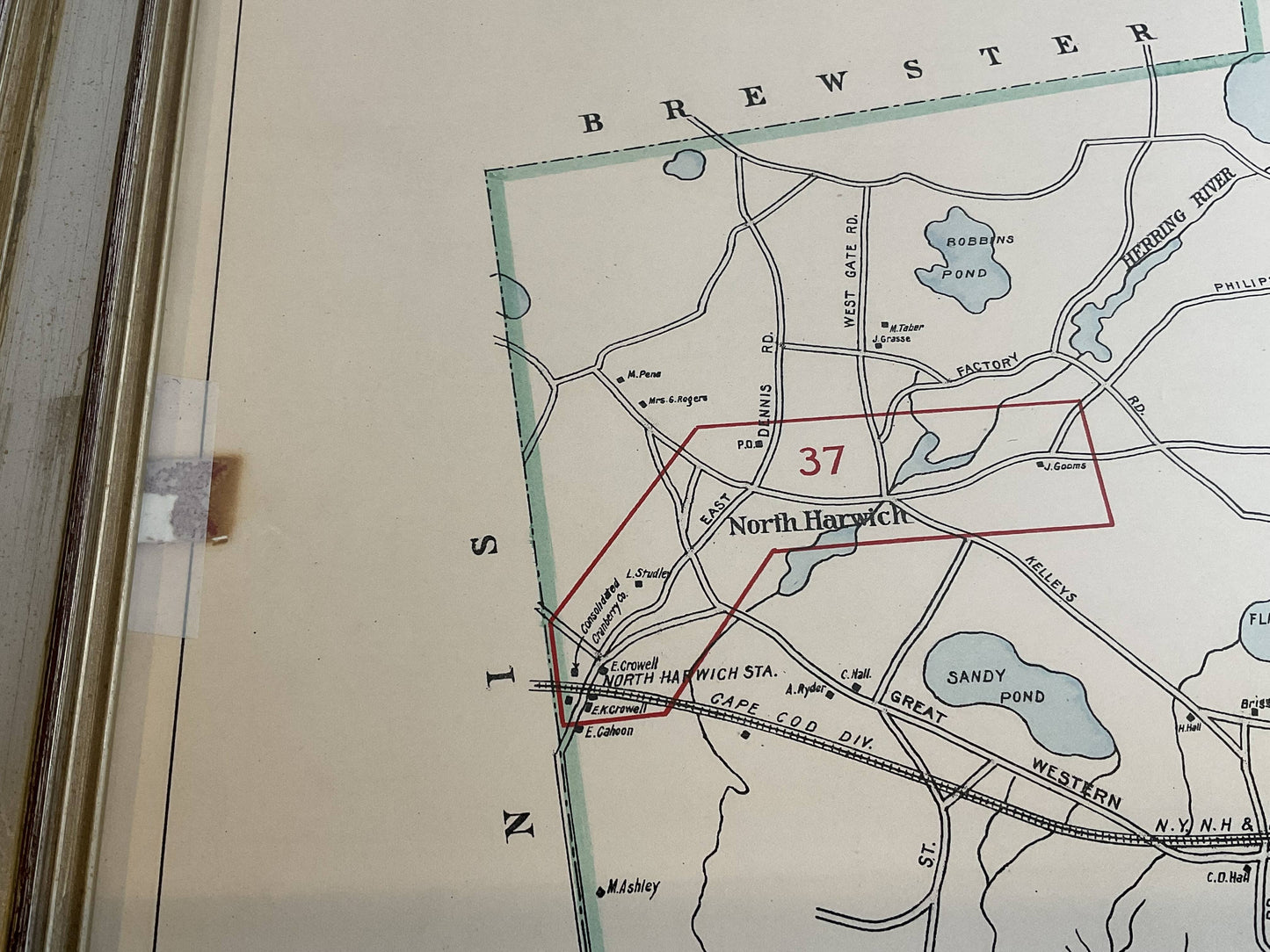 Wychmere Harbor Allens Harbor Map Circa 1890