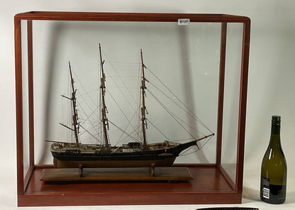 American Clipper Ship Model in Case