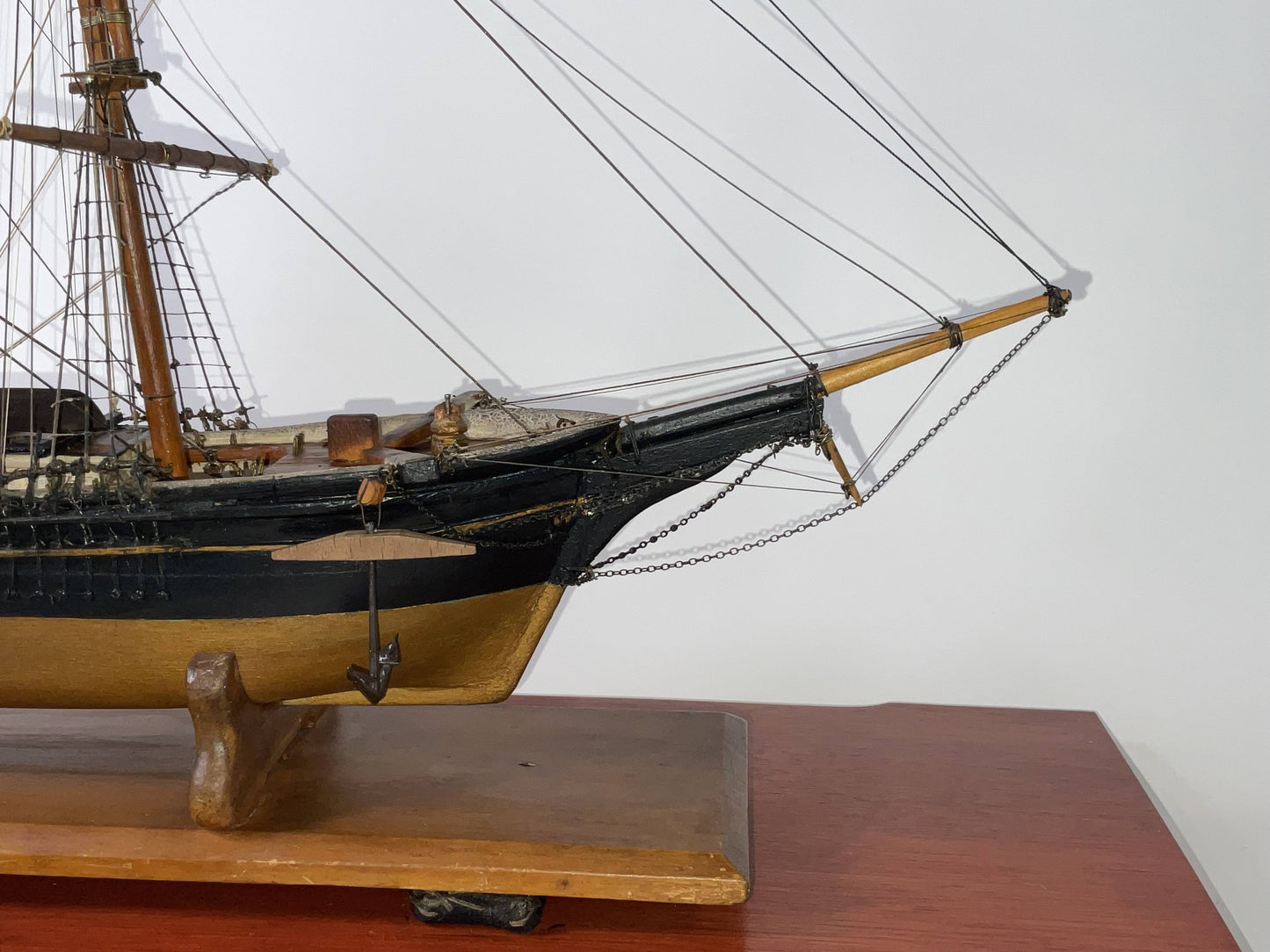 American Clipper Ship Model in Case