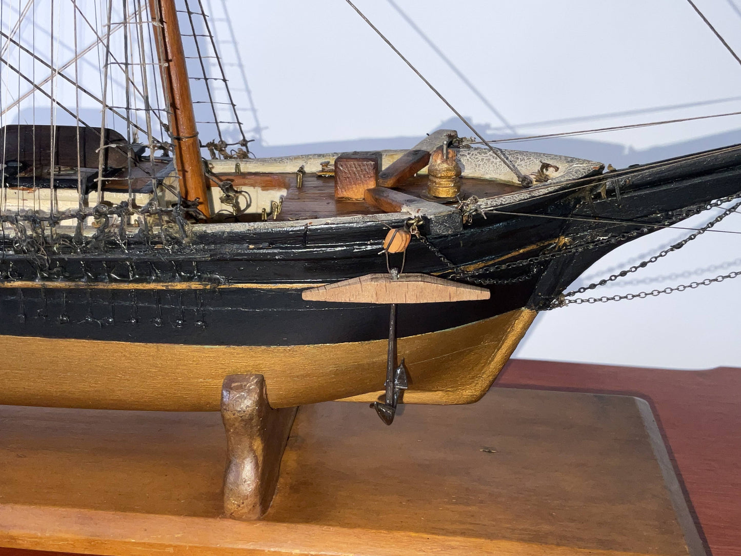 American Clipper Ship Model in Case