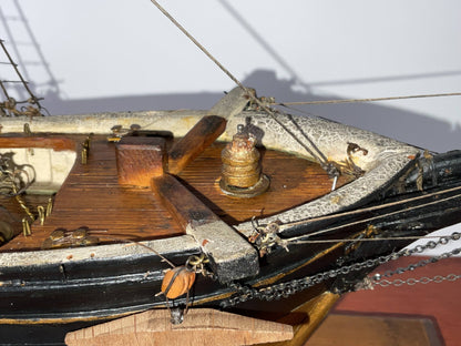 American Clipper Ship Model in Case