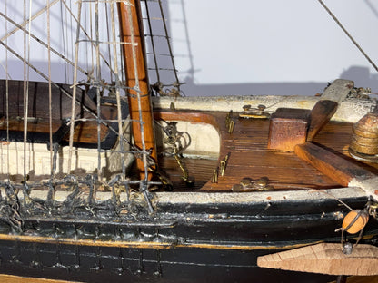 American Clipper Ship Model in Case