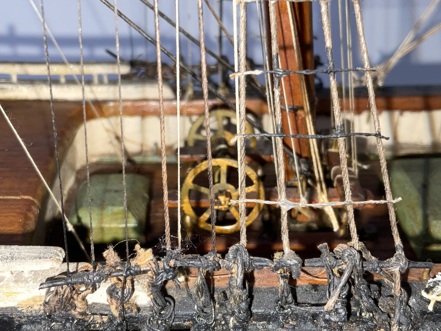 American Clipper Ship Model in Case