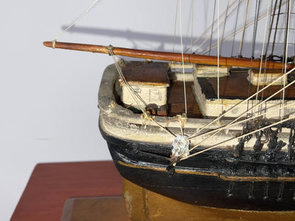 American Clipper Ship Model in Case