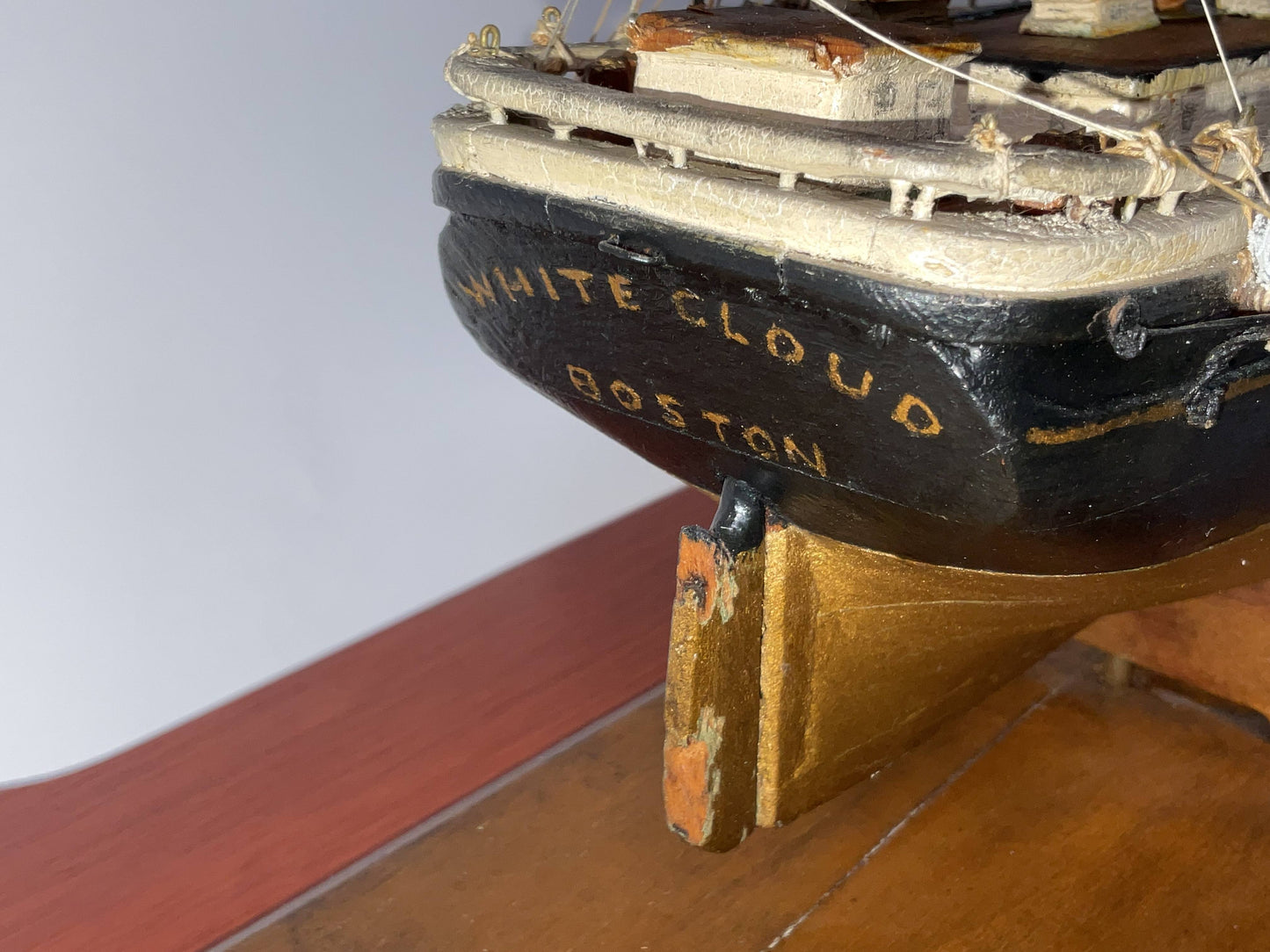 American Clipper Ship Model in Case