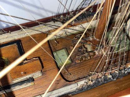 American Clipper Ship Model in Case