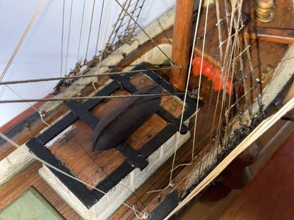 American Clipper Ship Model in Case