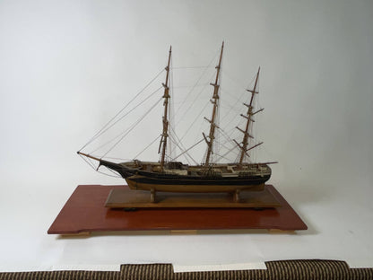 American Clipper Ship Model in Case