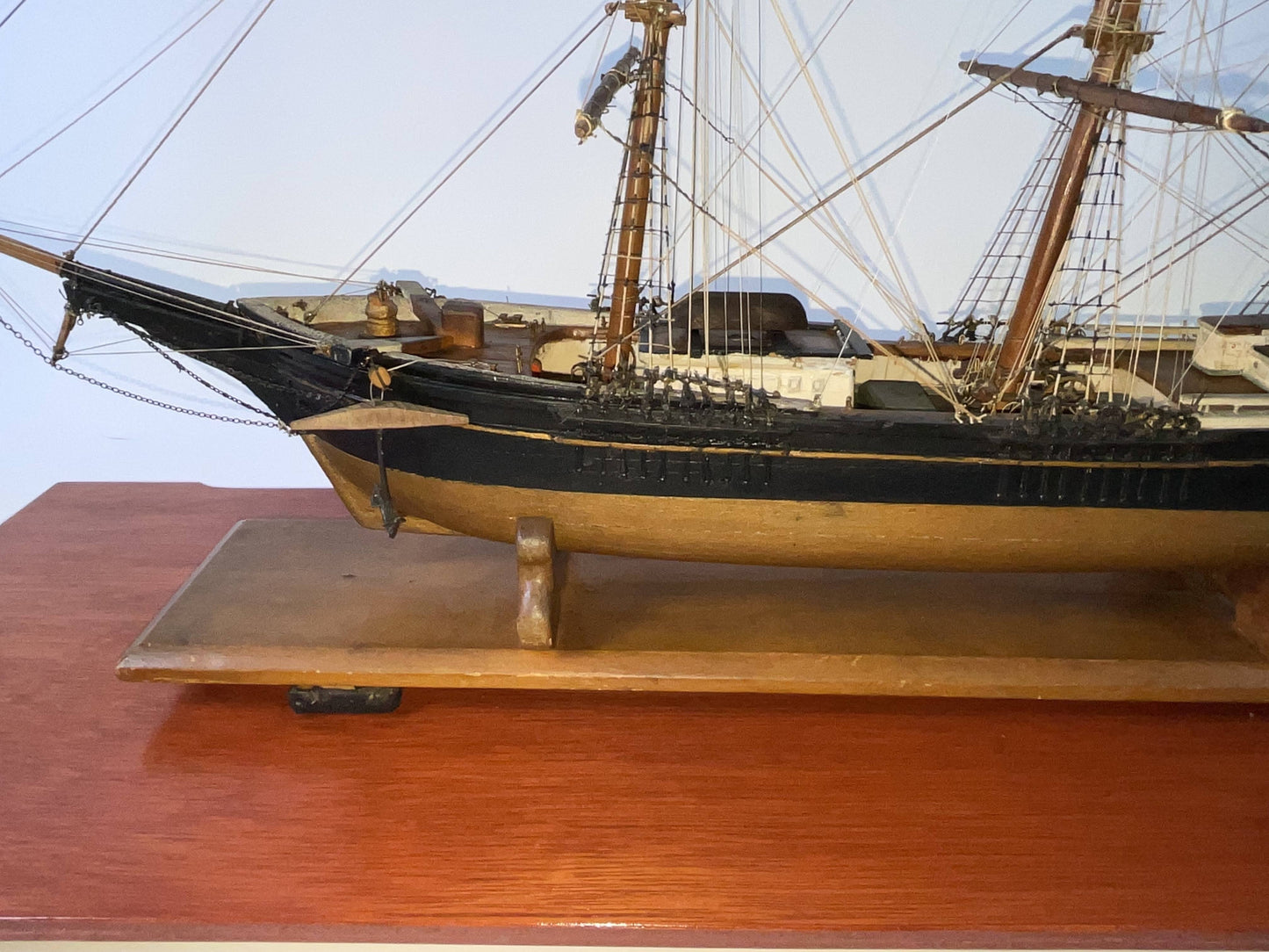 American Clipper Ship Model in Case