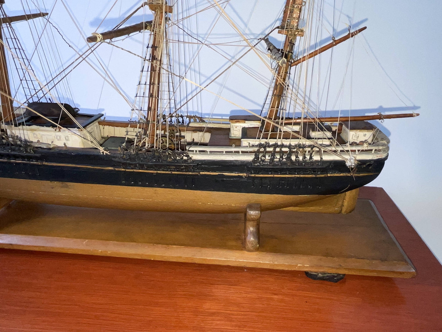 American Clipper Ship Model in Case