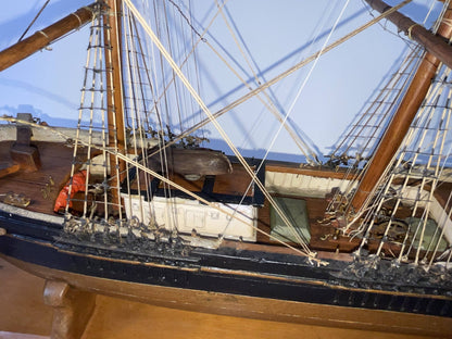 American Clipper Ship Model in Case