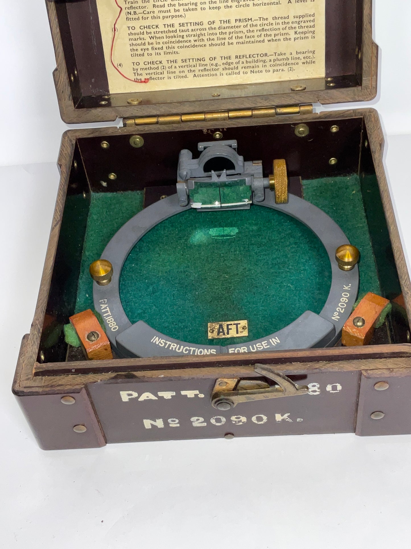 British Military World War II Azimuth Circle in Box