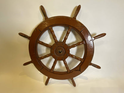 Eight Spoke Ships Wheel with Iron Hub