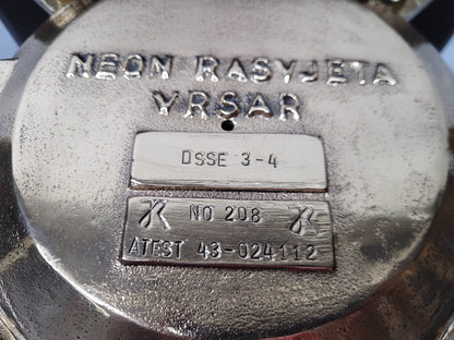 Solid Brass Beacon Light Mounted to a Wood Base