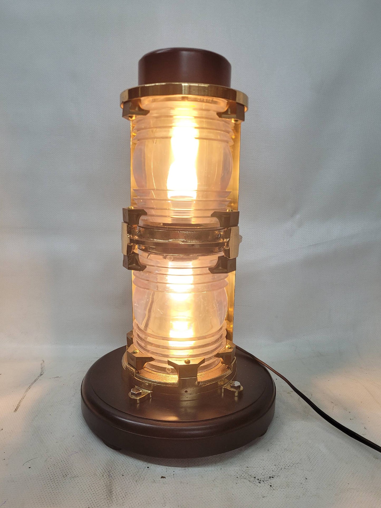 Solid Brass Twin Lens Ship's Beacon Light