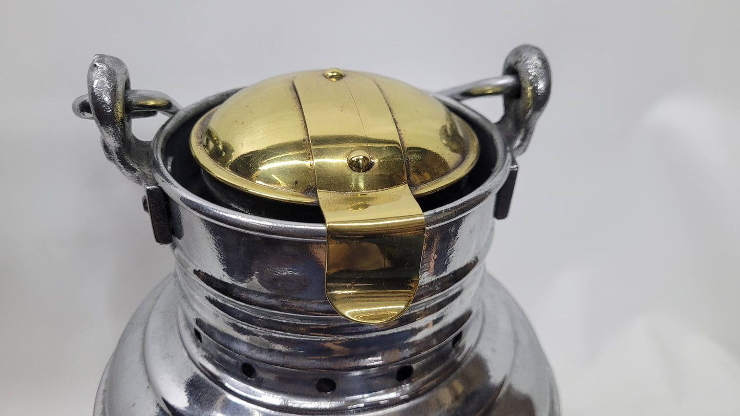 Perkins Marine Ship Lantern with Ruby Red Fresnel Lens