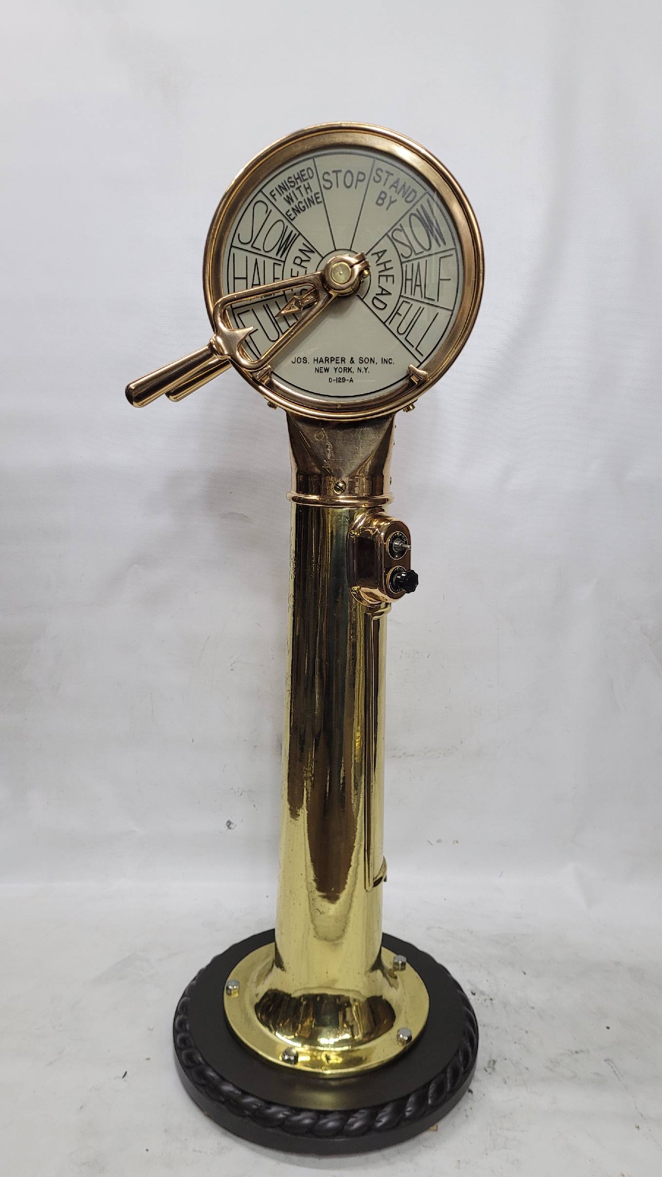 Solid Brass Ship’s Bridge Telegraph by Joseph Harper