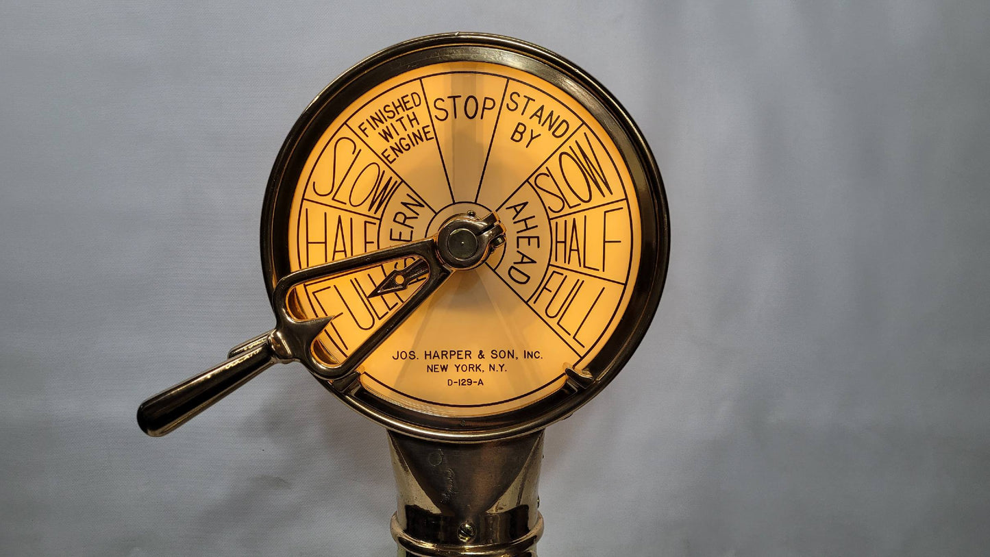 Solid Brass Ship’s Bridge Telegraph by Joseph Harper
