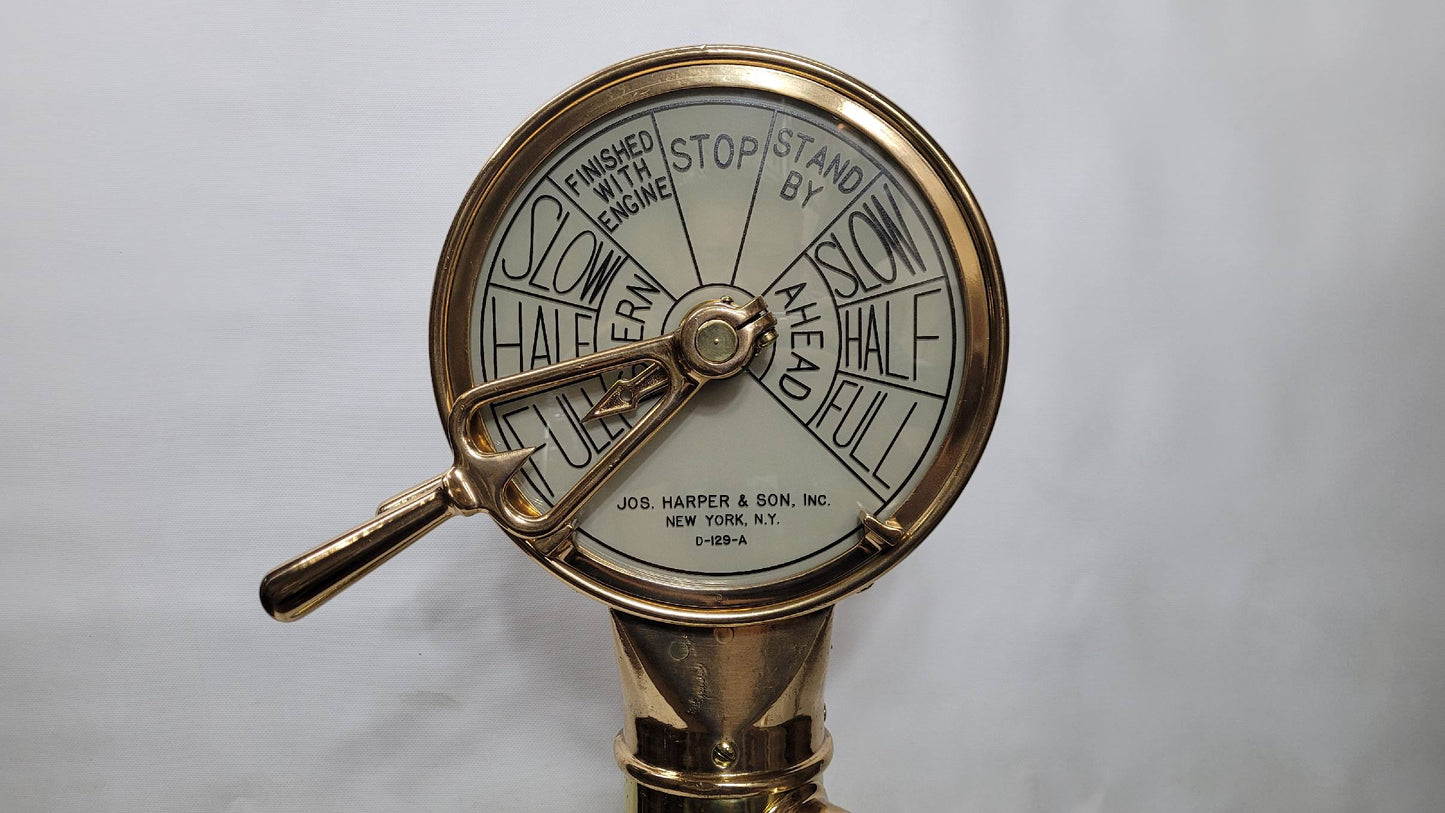 Solid Brass Ship’s Bridge Telegraph by Joseph Harper