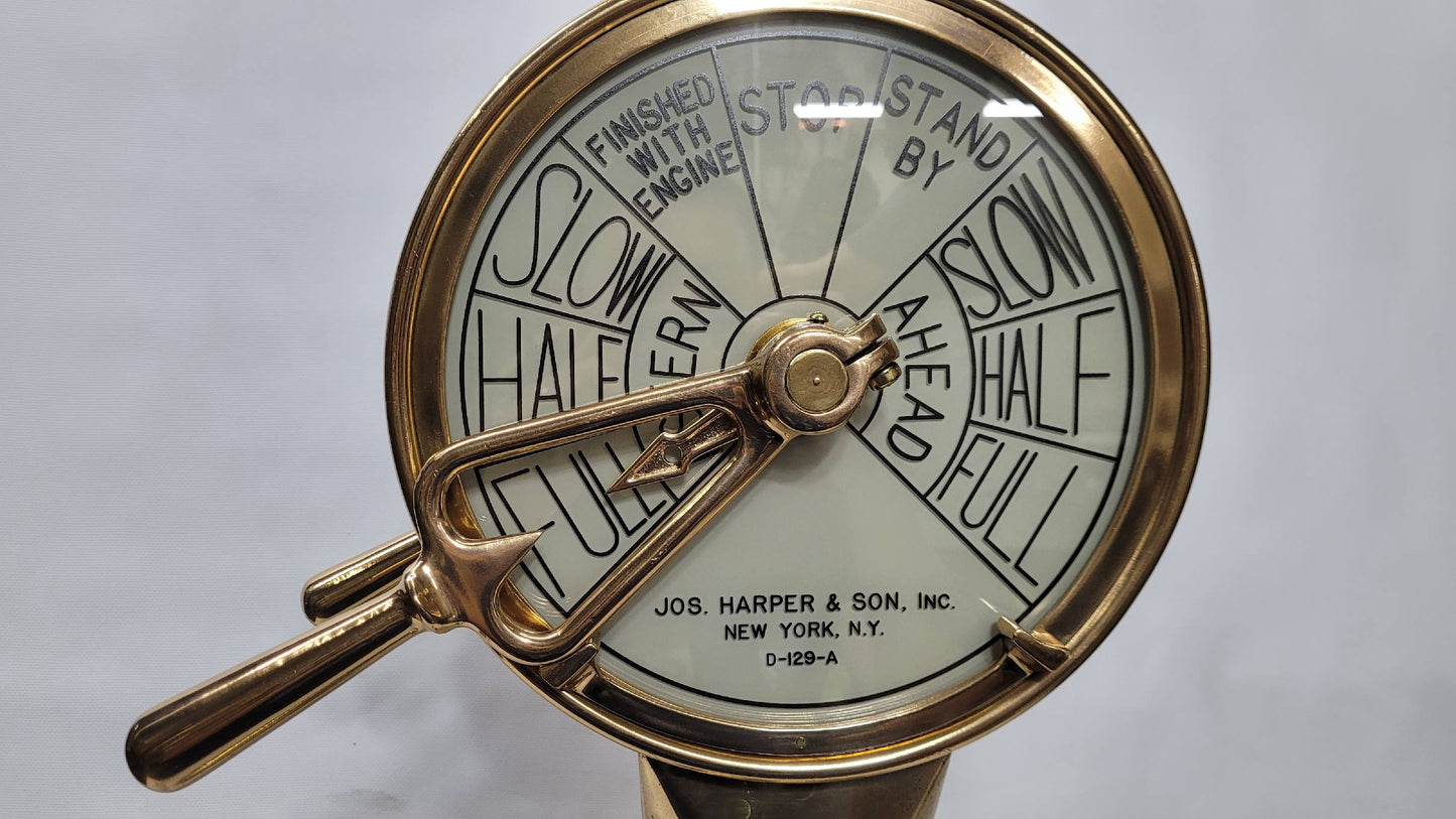 Solid Brass Ship’s Bridge Telegraph by Joseph Harper