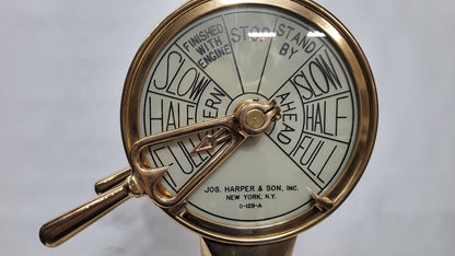 Solid Brass Ship’s Bridge Telegraph by Joseph Harper