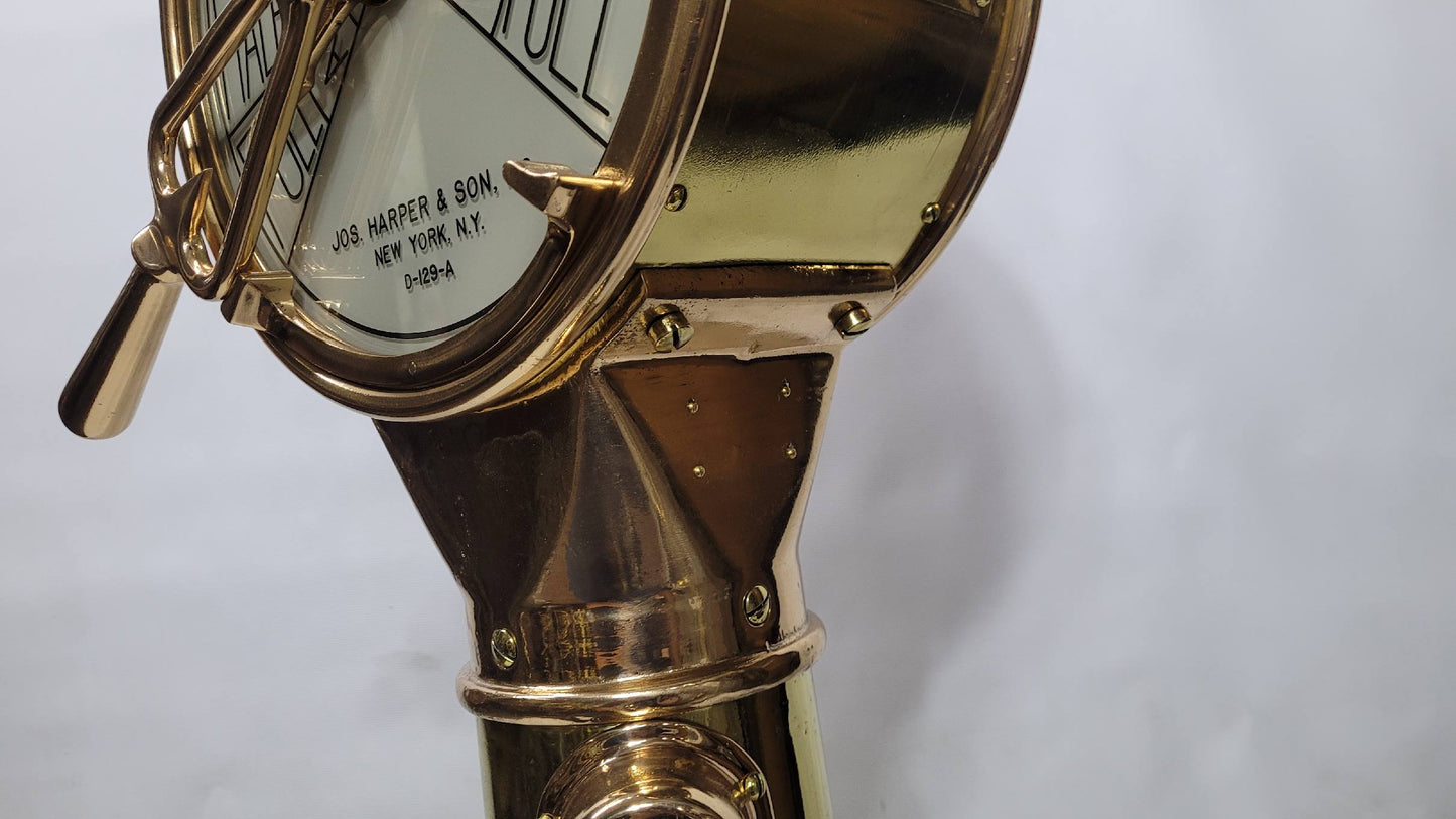 Solid Brass Ship’s Bridge Telegraph by Joseph Harper