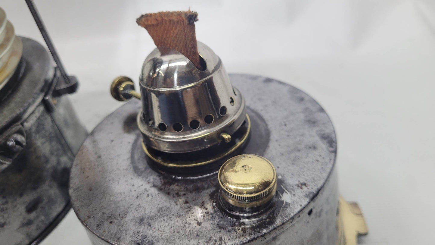 Polished Steel Ship’s Anchor Lantern with Oil Burner