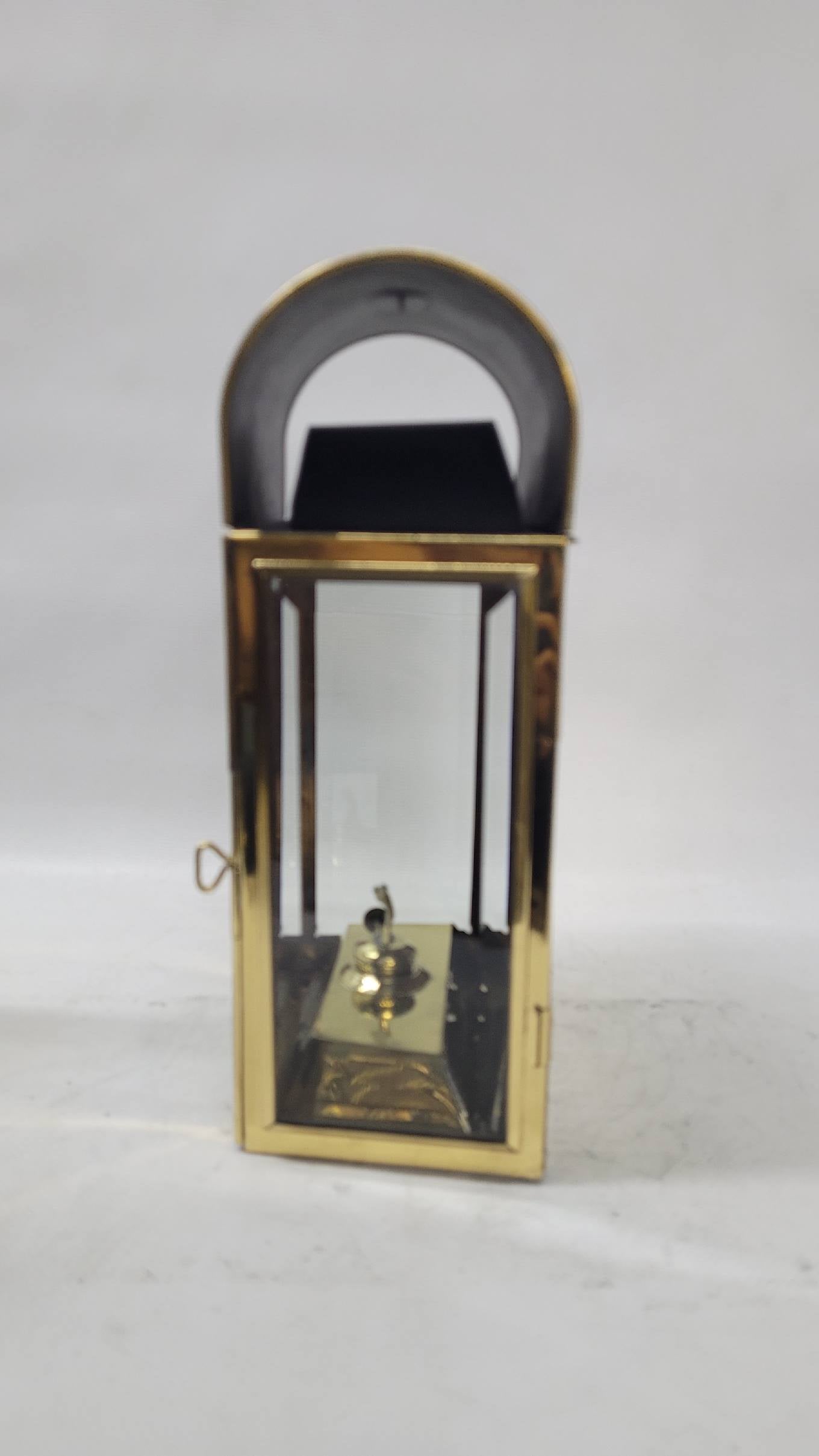 Solid Brass Cabin Lantern with Oil Burner
