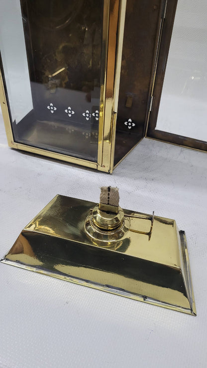 Solid Brass Cabin Lantern with Oil Burner