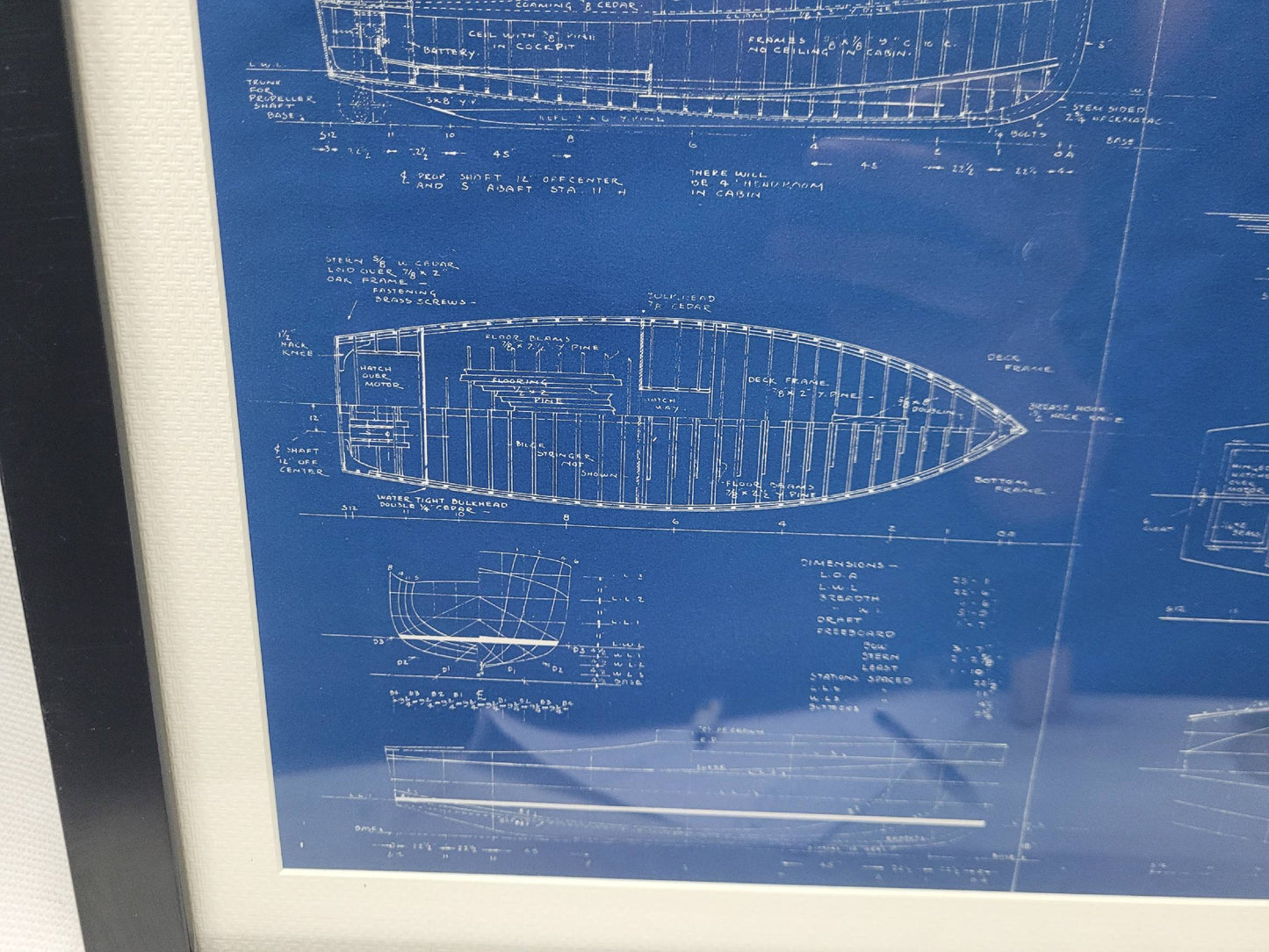 Boat Blueprint of the "Elcarujo" from Motor Boating Publications