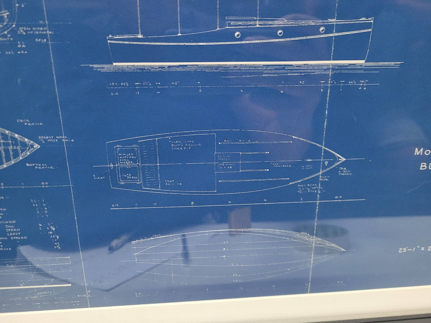 Boat Blueprint of the "Elcarujo" from Motor Boating Publications