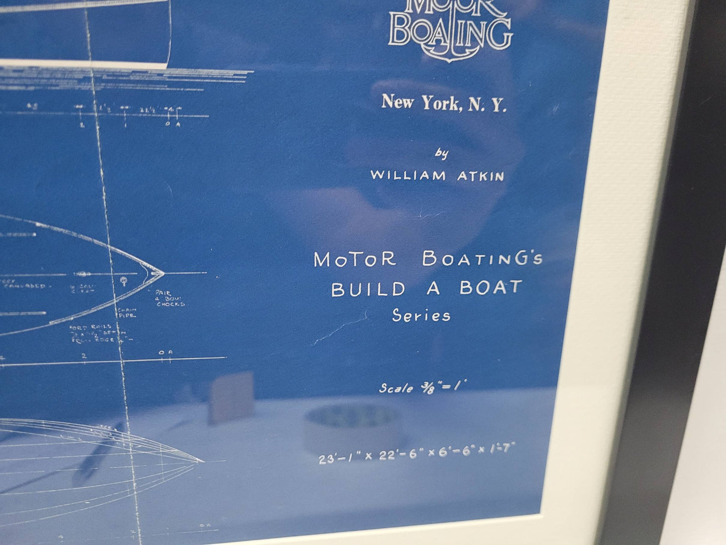 Boat Blueprint of the "Elcarujo" from Motor Boating Publications