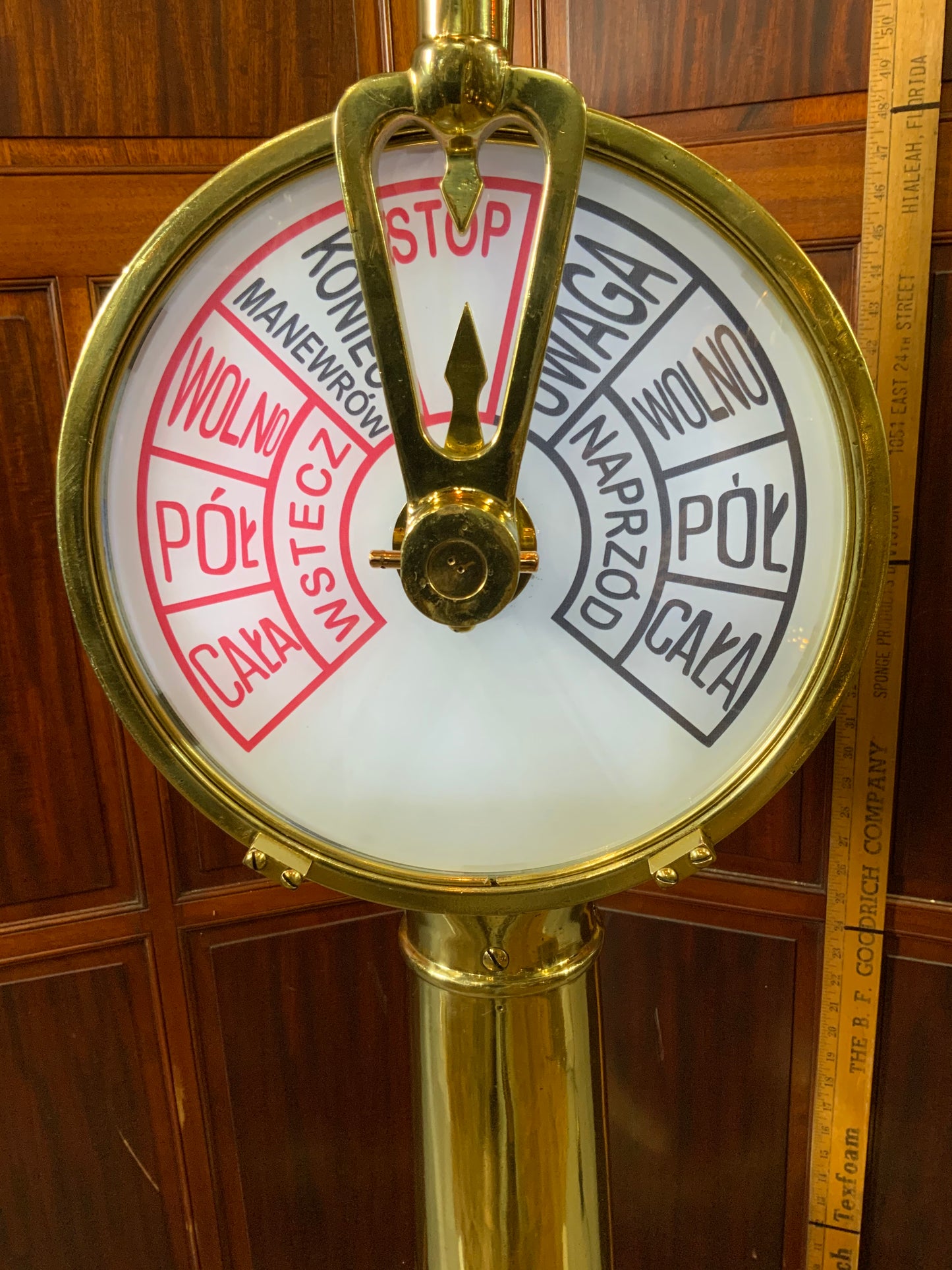 Ships Engine Order Telegraph with Polish Commands