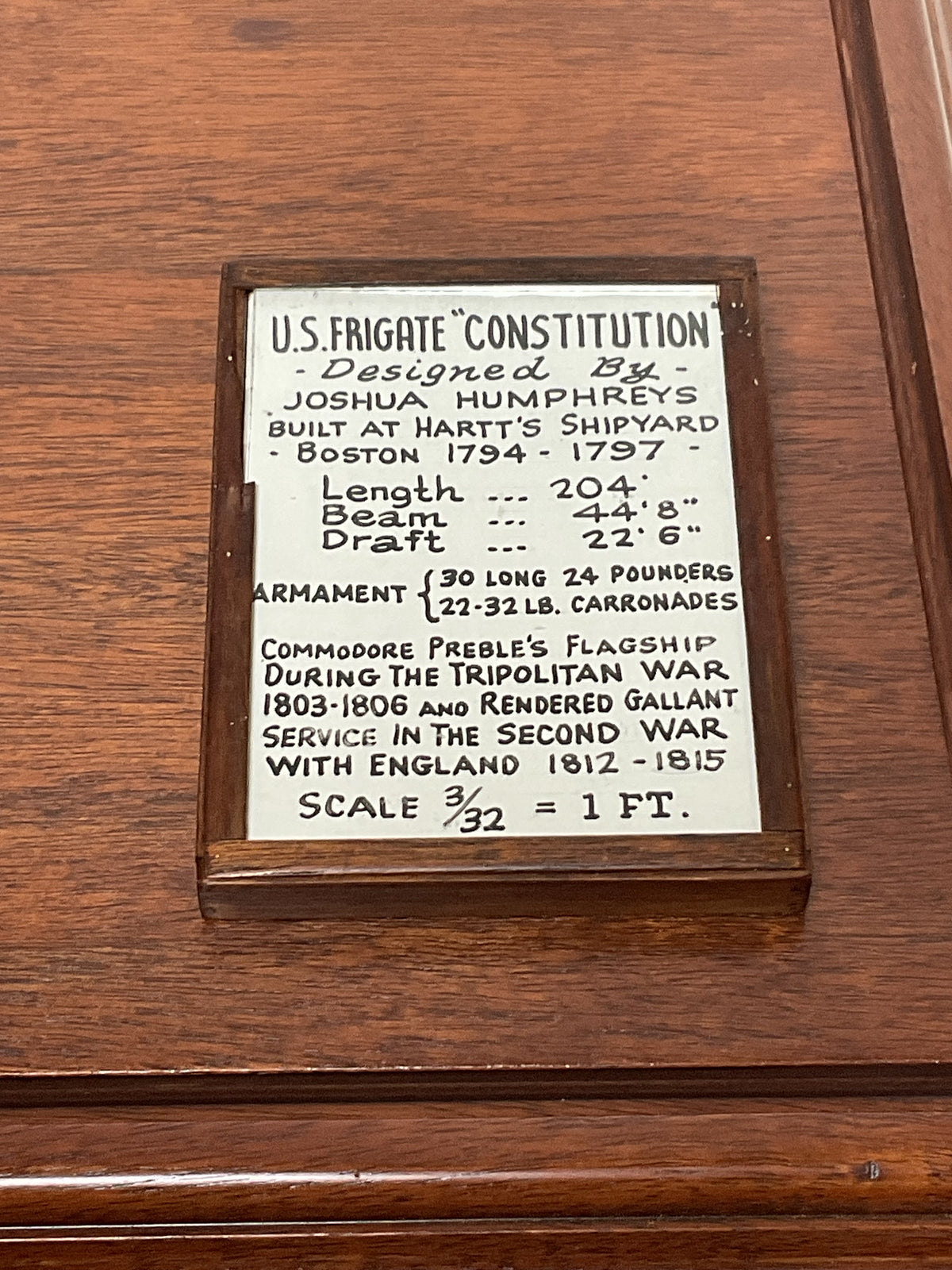 Ship Model by H Percy Ashley of the USS Constitution